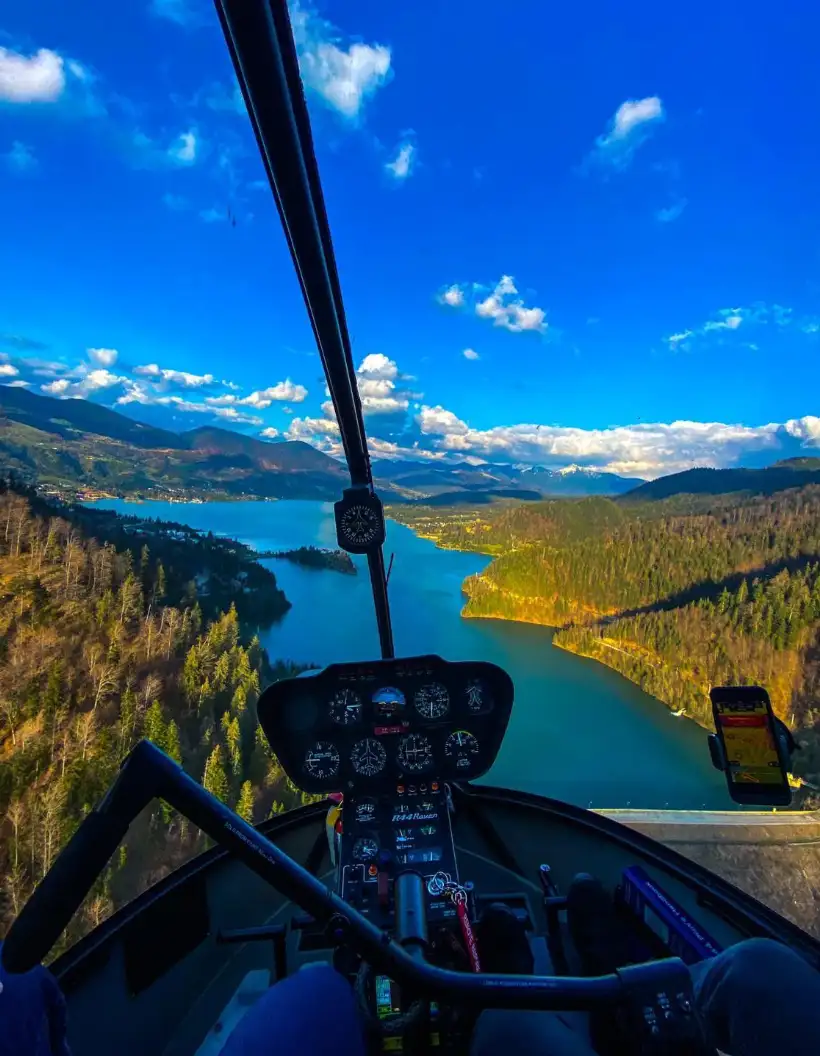 Helicopter Flight Over The Falls Front View