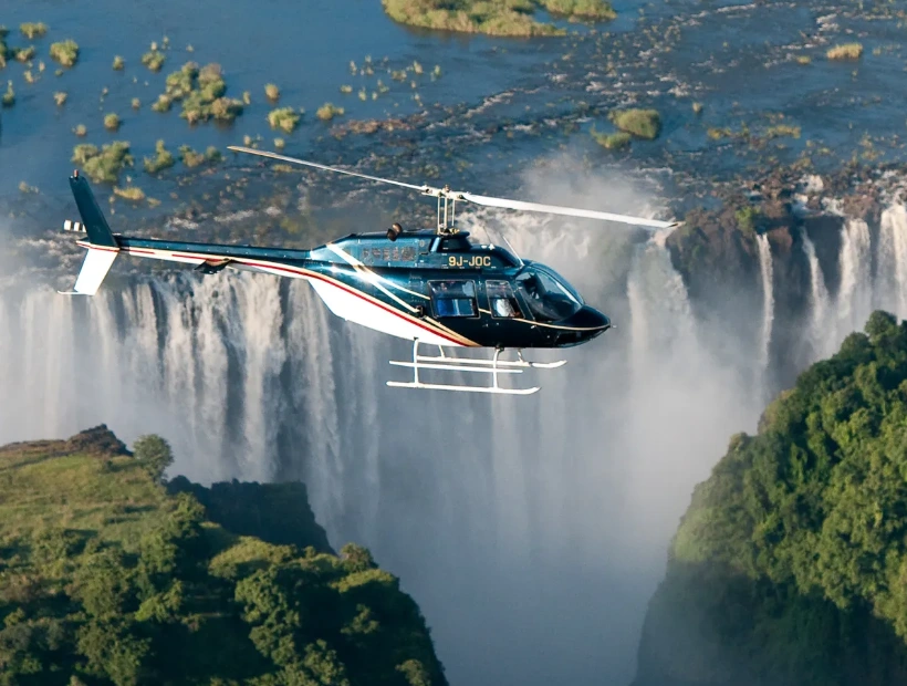 Helicopter Flight over the Falls
